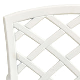 ZNTS 5 Piece Bistro Set Cast Aluminium White 3070609