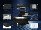 50L Car Refrigerator, Portable Compressor Cooler Box, Fridge Freezer w/ Inner LED Light, Foldable T3398P349480