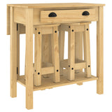3 Piece Bar Set Solid Wood Pine 4005696