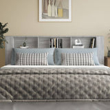 Headboard Cabinet Grey Sonoma 220x18.5x104.5 cm 817283