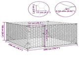 Outdoor Dog Kennel with Door 2x2x1 m Galvanised Steel 4105411