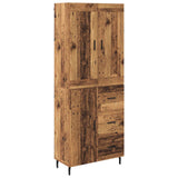Highboard with Drawer 2 pcs Old Wood Engineered Wood 3415712