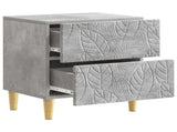 Bedside Table 2 pcs Concrete Grey 43 x 34.5 x 48 cm 894992