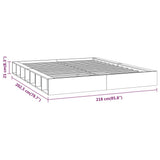 Bed Frame without Mattress 200x200 cm Solid Wood 820656