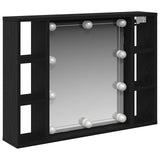 Mirror Cabinet Black Oak 76 x 15 x 55 cm Engineered Wood 862104