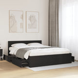 Bed Frame with Headboard without Mattress Black 160x200 cm 3295549
