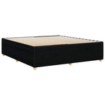 ZNTS Bed Frame without Mattress Black Super King Fabric 3285041