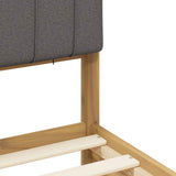 Bed Frame with Upholstered Headboard Whitewash and Light Grey 904162