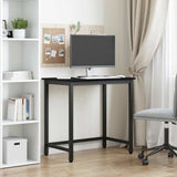 Table Black Oak 100 x 50 x 76.5 cm Engineered Wood and Steel 873768