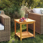 ZNTS Side Table Solid Acacia Wood 45x45x45 cm 44128