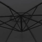 Cantilever Garden Parasol with Aluminium Pole 350 cm Black 47130