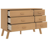 Drawer Cabinet OLDEN Brown Solid Wood Pine 358591