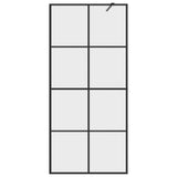 Walk-in Shower Wall with Clear ESG Glass 90x195 cm Black 151034