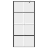 Walk-in Shower Wall with Clear ESG Glass 90x195 cm Black 151034