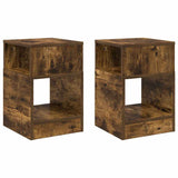 End Table 2 pcs Smoked Oak 30.5 x 30 x 45 cm Engineered Wood 890905