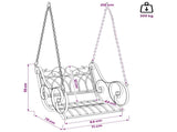Swing Bench Steel 71 x 75 x 59 cm Antique White 42038690