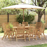 Chair Folding 8 pcs Brown 64.5 x 52 x 108 cm Solid Teak Wood 3376033