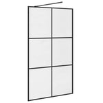 Walk-in Shower Wall with Clear ESG Glass 115x195 cm Black 151026