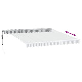 Automatic Retractable Awning Anthracite&White 400x350 cm 3215794