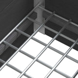 Garden Raised Bed Grey 50 x 30 x 22 cm WPC and Aluminium 42039079