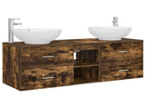 Bathroom Furniture Set 3 pcs Smoked Oak 49.5 x 44.5 x 65 cm 3405903
