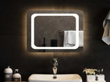 LED Bathroom Mirror Transparent 50 x 50 cm Tempered Glass 42045827