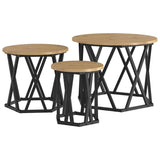 Nesting Side Table 3 pcs Artisan Oak Engineered Wood and Steel 868260