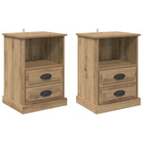 Bedside Cabinet with Drawer 2 pcs Artisan Oak 36 x 43 x 60 cm 881399