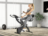 2-in-1 Folding Exercise Bike with 8-Level Magnetic Resistance, Arm Resistance Band, Pulse Sensor, T3398P376862