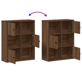 Bookcase Brown Oak 60x24x76.5 cm Engineered Wood 860388