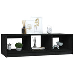 Coffee Table Black 110x50x34 cm Solid Pinewood 809916
