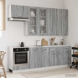 Kitchen Unit LYON 8 pcs Grey Sonoma Engineered Wood 3438216