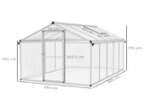 10 x 6ft Aluminium Frame Walk-In Greenhouse T3398P377656