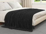 Throw Blankets 6 pcs Black 200 x 150 cm Fleece 42016962