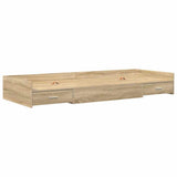 Bed Frame with Headboard Sonoma Oak 75 x 190 cm Engineered Wood 3335255