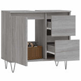 Bathroom Cabinet Grey Sonoma 65x33x60 cm Engineered Wood 831610