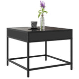 ZNTS Coffee Table with Infinity LED Black 50x50x41 cm 847677