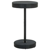 Garden Table Black PE rattan, Powder-coated steel Counter Height 45856