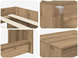 Kids'High Bed Frame with Desk 2 pcs Artisan Oak 3423461