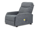 Fabric With 6-Point Massage Heating Function Recliner Light Gray 82079157