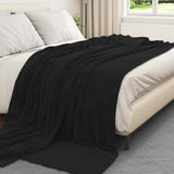Throw Blanket Black 240 x 270 cm Fleece 42016780