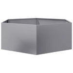 ZNTS Garden Planter Hexagon 138x120x45 cm Galvanized Steel 851141