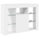 Corner LED TV Cabinet Wall-mounted High gloss White 100x40x68cm 889789