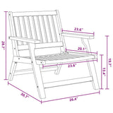 Relax Bench 2 pcs Brown Solid Acacia Wood 367826