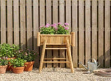 Garden Planter with Holder Natural 50 x 38 x 74 cm Bamboo 42028232