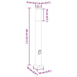 Bollard Lights with Outlet 3 pcs 80 cm Black IP44 4006086