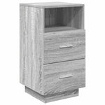 ZNTS Bedside Cabinets 2 pcs with 2 Drawers Grey Sonoma 36x36x68 cm 858589