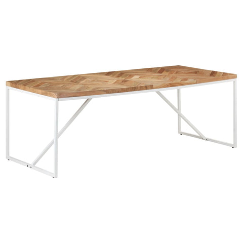 ZNTS Dining Table 200x90x76 cm Solid Acacia and Mango Wood 323553