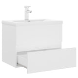 Sink Cabinet with Built-in Basin White Engineered Wood 3071630