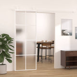 151669 Sliding Door Frosted ESG Glass and Aluminium 76x205 cm White